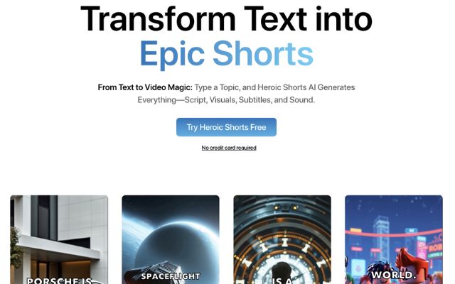 Heroic Shorts to Introduce an AI-powered Text-to-Video Platform