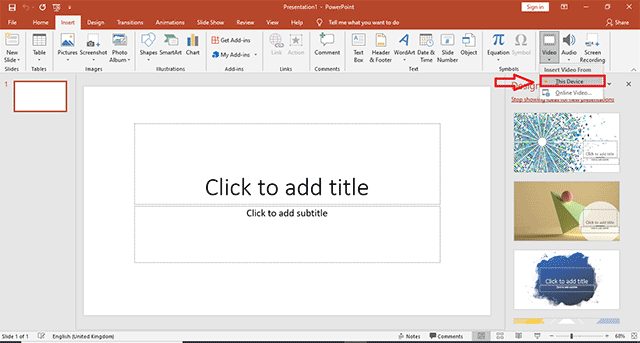 insert video to powerpoint