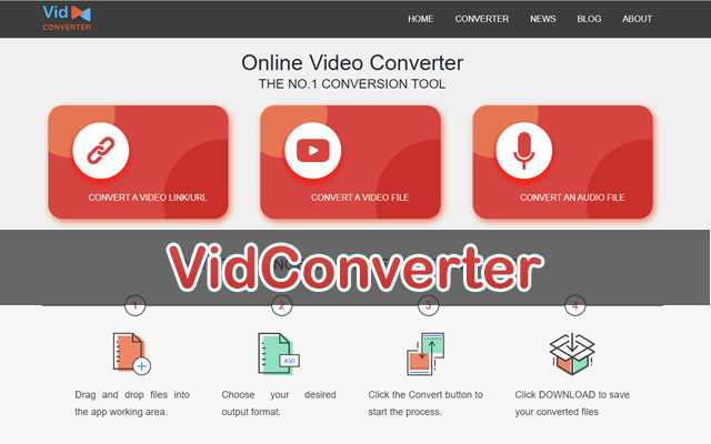 VidConverter is a useful conversion website
