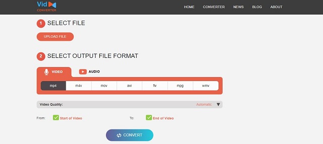 Select the output file format