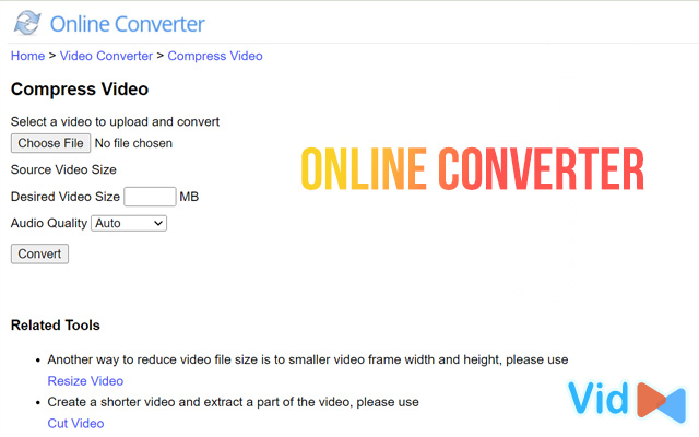 Online Converter can reduce video size online without losing quality