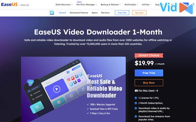  EaseUS Video Downloader