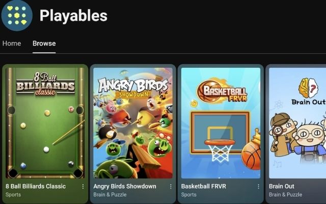 YouTube Playables