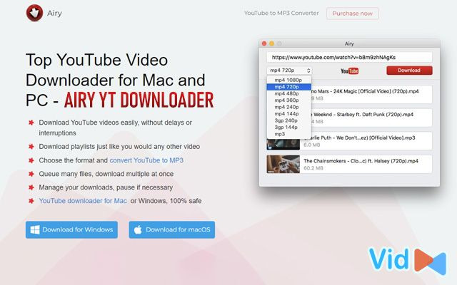 Airy YT Downloader is one of the best video downloaders for Mac